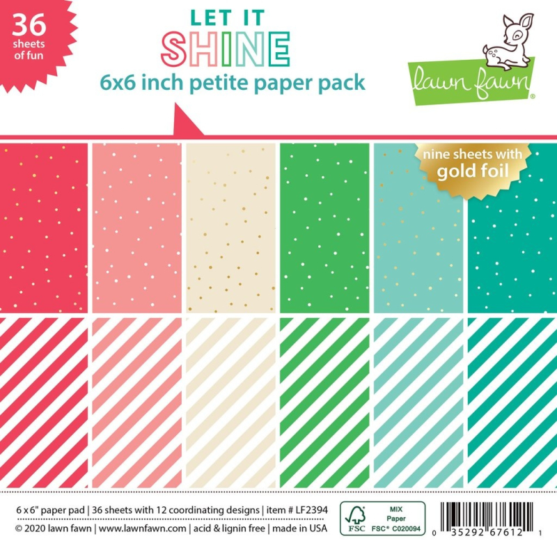 Lawn Fawn Let it Shine 6x6 Inch Petite Paper Pad (LF2394)
